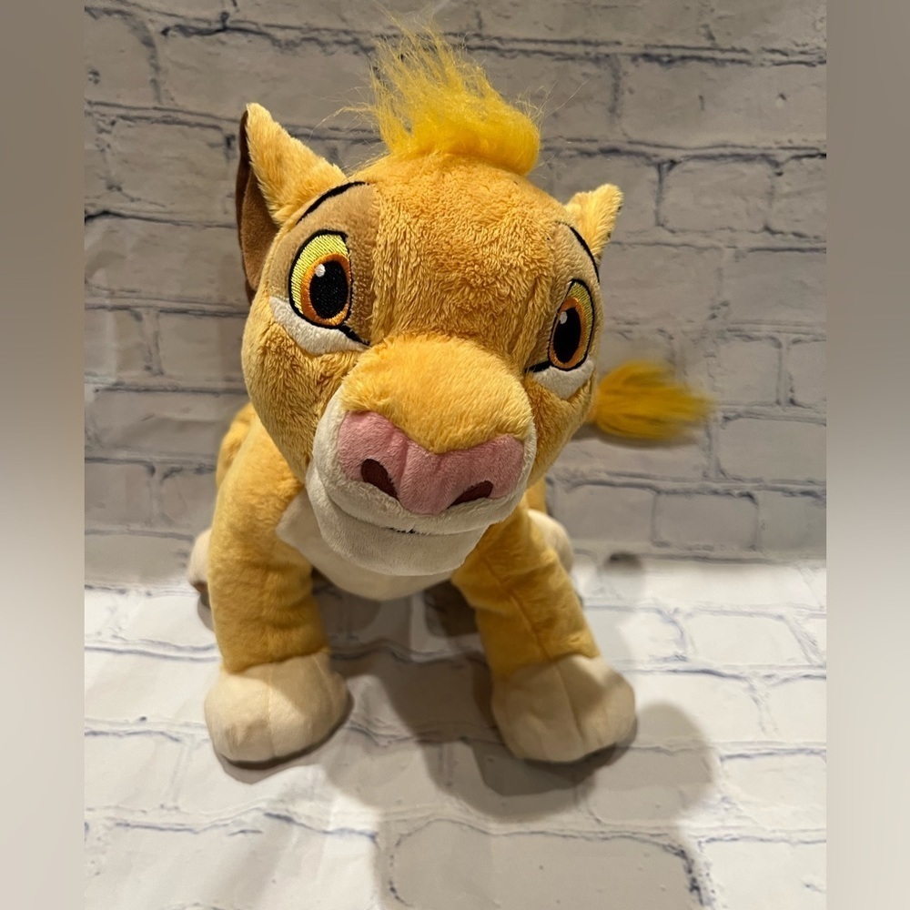Authentic Disney Store Lion King Plush Baby Simba Soft Stuffed Animal 12” Seated